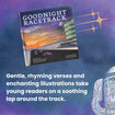 Gentle , rhyming verses and enchanting illustrations take young readers on a soothing lap around the track.