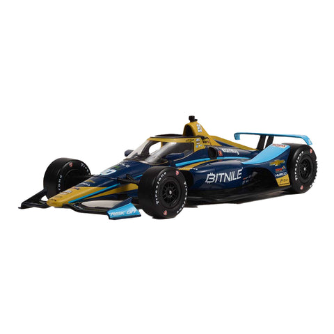 2022 Conor Daly 1:18 Die-Cast in Blue and Yellow - Front View