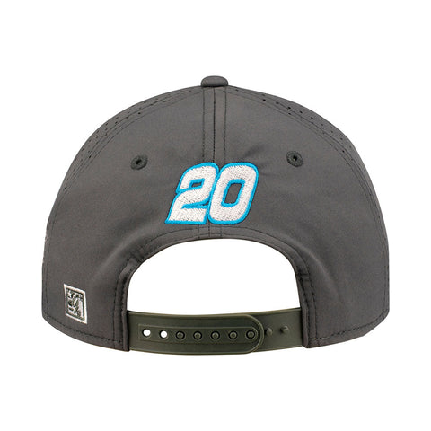 2022 Conor Daly Bitnile Flat Bill Snap Back in Gray - Back View
