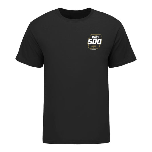 2023 Indianapolis 500 Event T-Shirt in Black - Front View