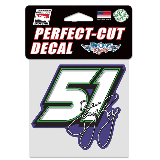2023 Sting Ray Robb Decal in purple and green, front view