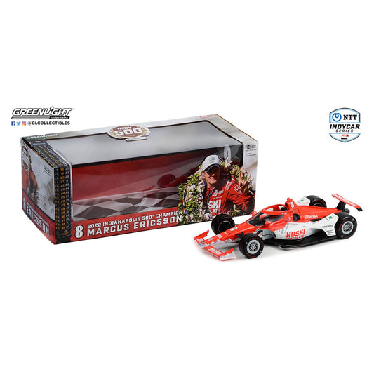 2022 Indy 500 Marcus Ericsson Winner 1:18 Diecast in Red and White - Car with packaging