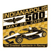 2023 Indianapolis 500 Car Mount Hatpin in Black, Gold & White - Front View