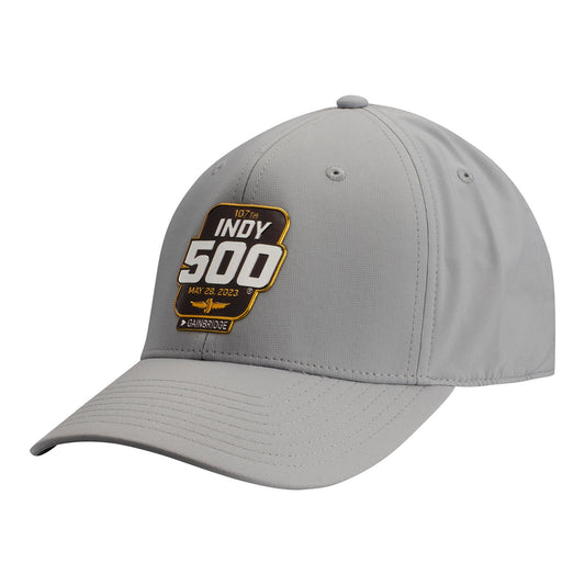 2023 Indianapolis 500 Chrome Hat S/M in grey, front view