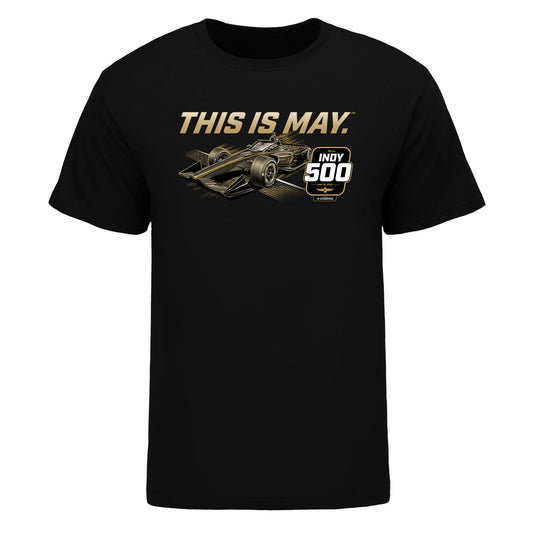 2023 Indianapolis 500 Ghost Car T-Shirt in Black - Front View