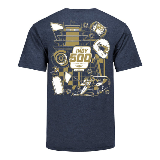 2023 Indianapolis 500 This is May Graphic T-Shirt in Navy - Back View