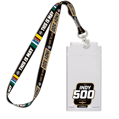 2023 Indianapolis 500 Credential/Lanyard Holder  - Front View