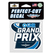 2023 GMR Grand Prix Perfect Cut Decal in blue, front view