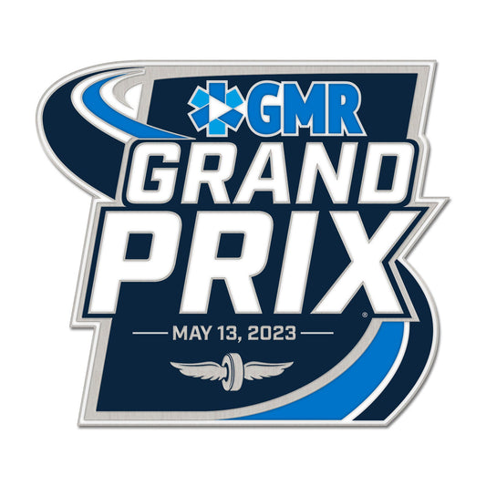 2023 GMR Grand Prix Hat Pin in blue, front view