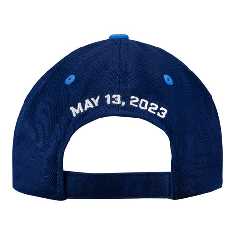 2023 GMR Grand Prix Hat in blue, back view