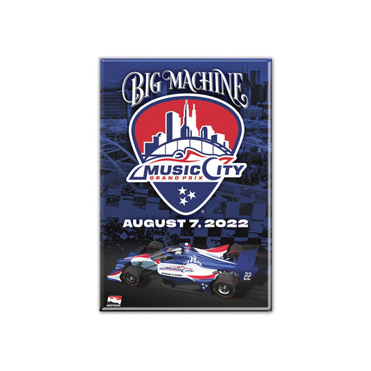 2022 Big Machine Music City Grand Prix Magnet in Blue- Front View