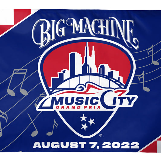 2022 Big Machine Music City Grand Prix Flag in Blue- Front View
