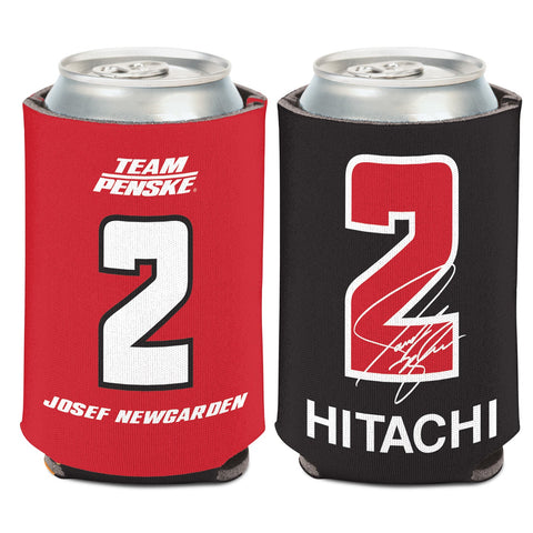 2023 Newgarden Can Cooler in black and red, front and back view