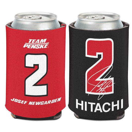 2023 Newgarden Can Cooler in black and red, front and back view