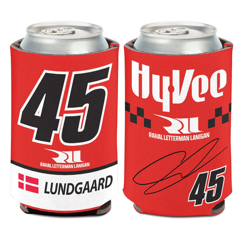 2023 Lundgaard Can Cooler in red, front and back view