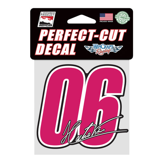 2022 Helio Castroneves Decal in Pink- Front View