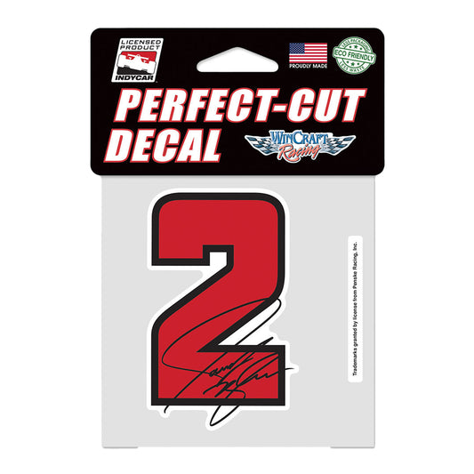 Products 2022 Josef Newgarden Decal in Red- Front View