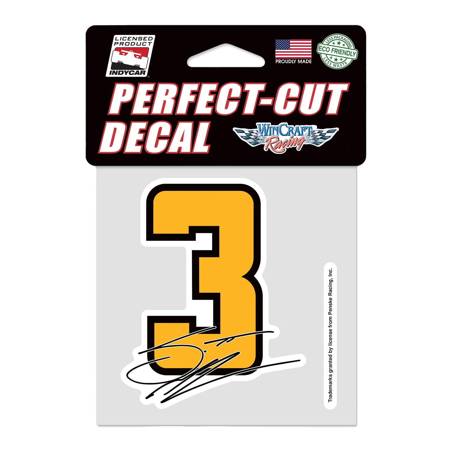 2022 Scott McLaughlin Decal in Yellow- Front View