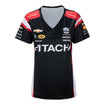 2023 Ladies Josef Newgarden Hitachi Jersey in black and red, front  view