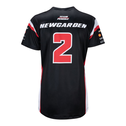 2023 Ladies Josef Newgarden Hitachi Jersey in black and red, back view