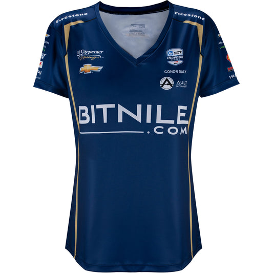 2023 Conor Daly Ladies Jersey in blue, front view