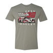 2023 Jack Harvey Car Graphic Shirt in grey, front view