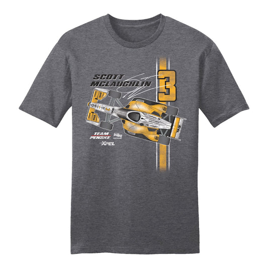 2023 Scott McLaughlin Car Graphic Shirt in grey, front view