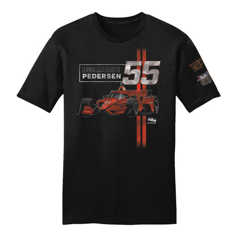 2023 Benjamin Pedersen Car Graphic Shirt in black, front view