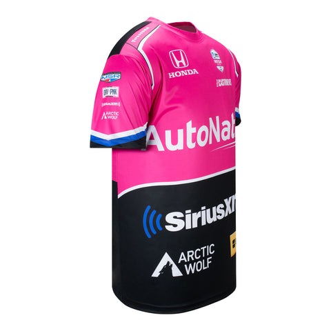 2023 Helio Castroneves Jersey in pink, side view