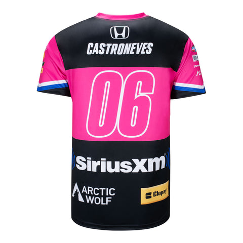 2023 Helio Castroneves Jersey in pink, back view