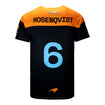 2023 Rosenqvist Men's Jersey in black and orange, back view