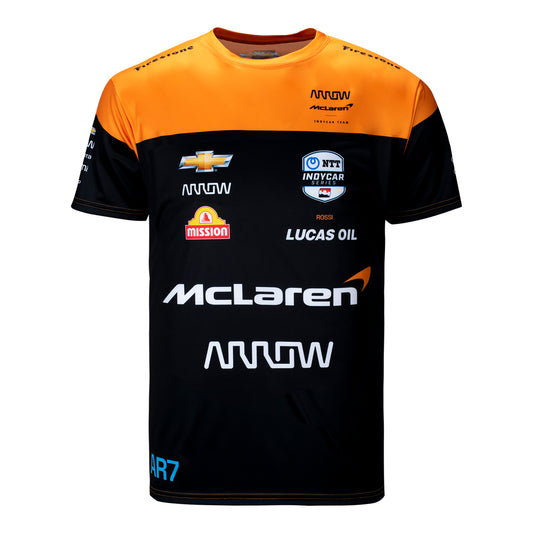 2023 Rossi Men's Jersey in black and orange, front view