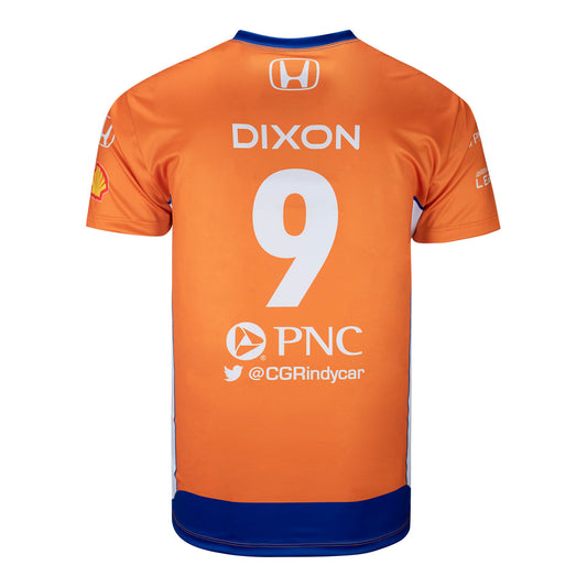 2023 Scott Dixon PNC Jersey in orange, back view