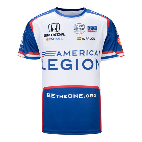 2023 Men's Palou Jersey in white and blue, front view