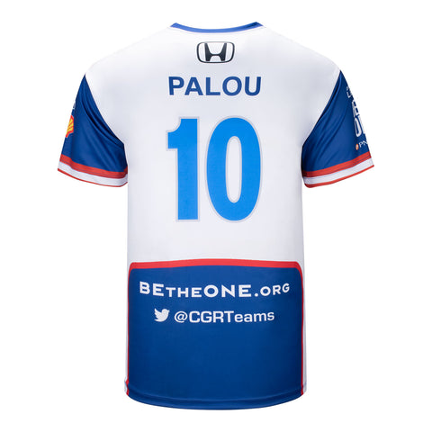 2023 Men's Palou Jersey in white and blue, back view