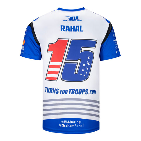 2023 Graham Rahal Jersey in blue/white, back view