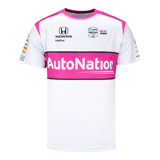 2023 Josef Kirkwood Men's Jersey in white and pink, front view