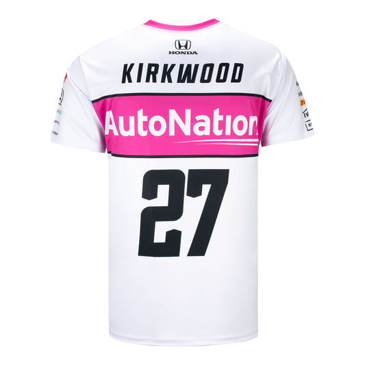 2023 Josef Kirkwood Men's Jersey in white and pink, back view