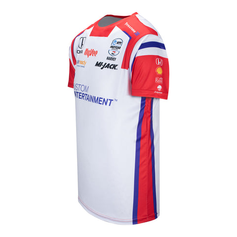 2023 Jack Harvey Jersey in white and red, side view