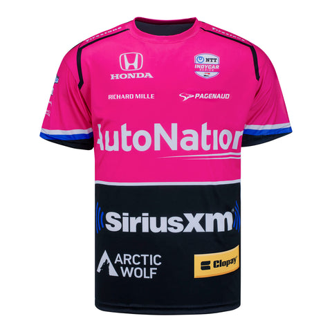 2023 Simon Pagenaud Jersey in pink and black, front view