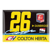 2022 Colton Herta Magnet in Black and Yellow - Front View