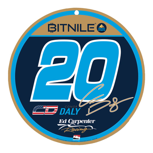 2022 Conor Daly Sign in Blue- Front View
