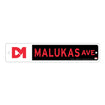 2023 Malukas Street Sign in black, front view