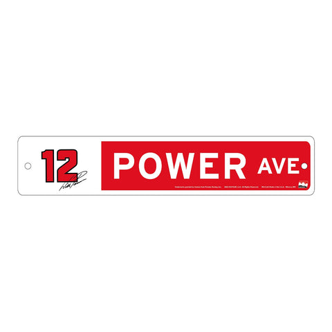 2023 Power Street Sign in red, front view