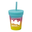 INDYCAR Kids Silipint Tumbler with Straw in multicolor, front view