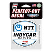 NTT INDYCAR Series Perfect Cut Decal in blue, front view