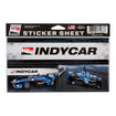 INDYCAR Sticker Sheet in blue and black, front view