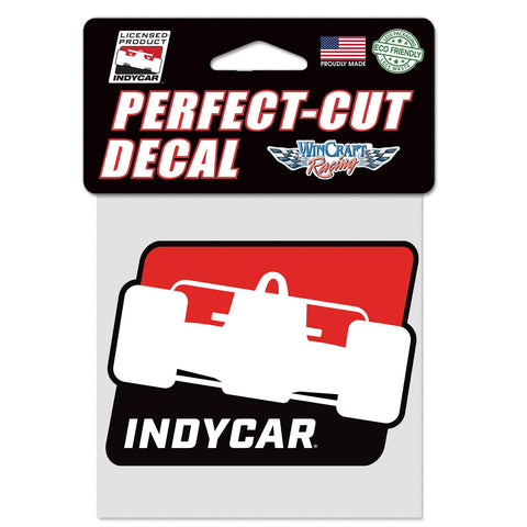 IndyCar Perfect Cut Decal in black, red and white, front view