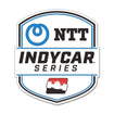 NTT INDYCAR SERIES Hatpin in blue black and white, front view