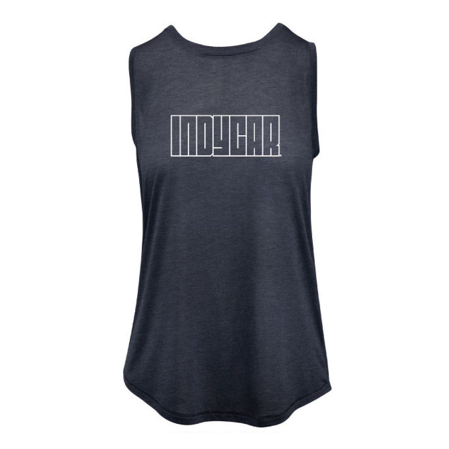 INDYCAR Ladies Hottie Tank Top in navy, front view